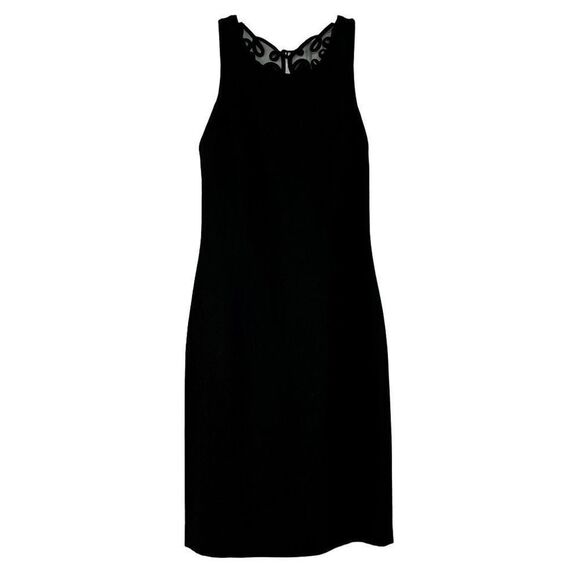Laundry By Shelli Segal Black Cocktail Lace Razor Back Tank Dress 8 - Picture 1 of 10
